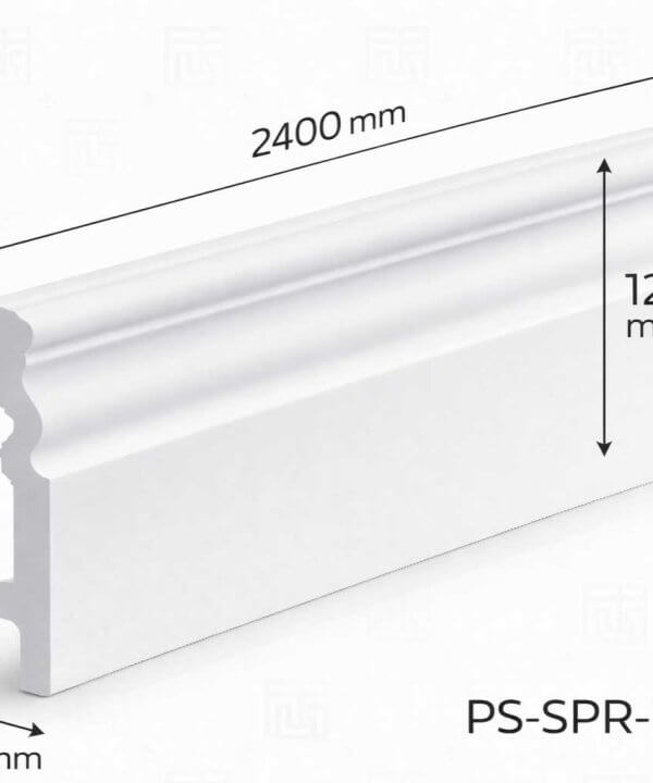 PS-SPR-120-1 beyaz polimer süpürgelik 2400x120x15 mm