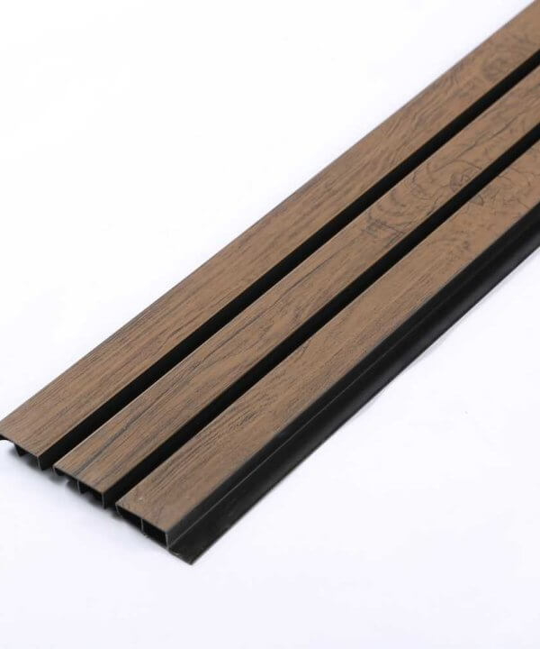 Çam renk PVC dış cephe kaplama paneli 12 cm genişliğinde dekoratif cephe kaplama paneli