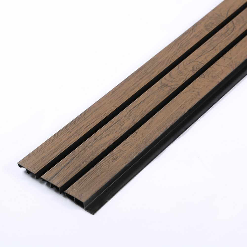 Çam renk PVC dış cephe kaplama paneli 12 cm genişliğinde dekoratif cephe kaplama paneli