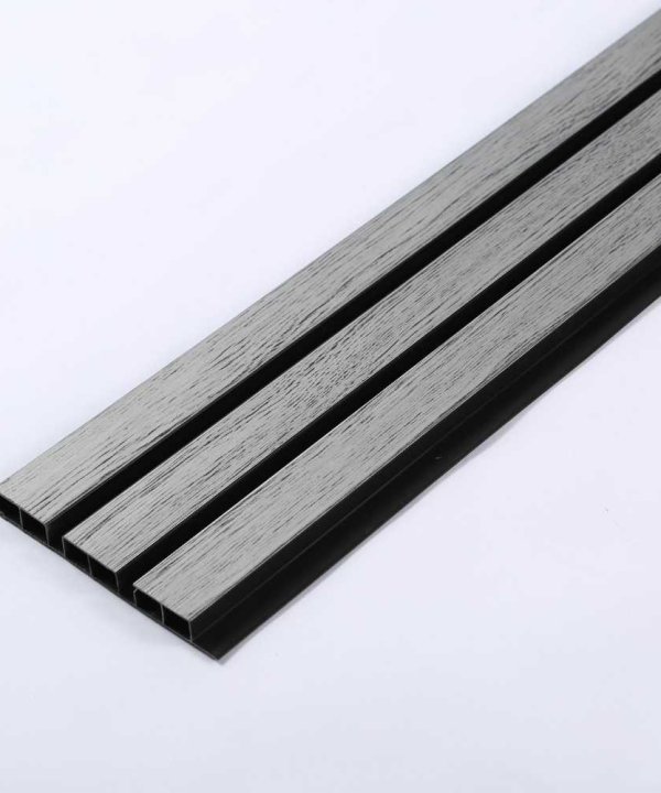 Gri renk PVC dış cephe kaplama paneli 12 cm genişliğinde dekoratif cephe kaplama paneli