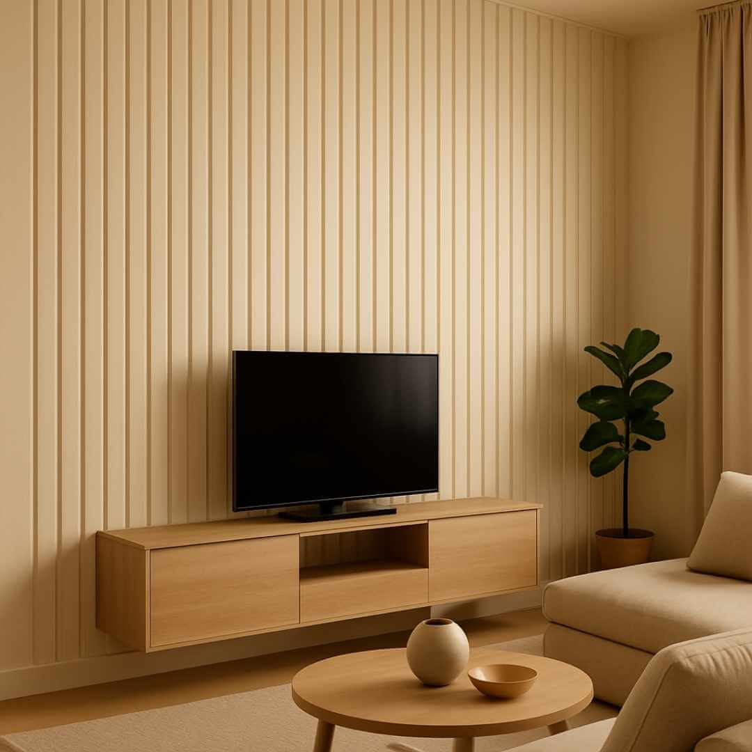 Krem Lambri Duvar Panel