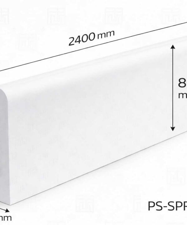 8 cm düz polimer süpürgelik 2400x80x12 mm dekoratif süpürgelik modeli