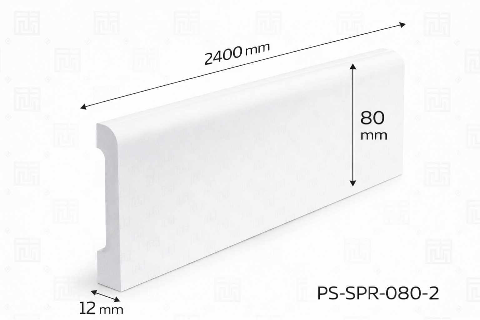 8 cm düz polimer süpürgelik 2400x80x12 mm dekoratif süpürgelik modeli