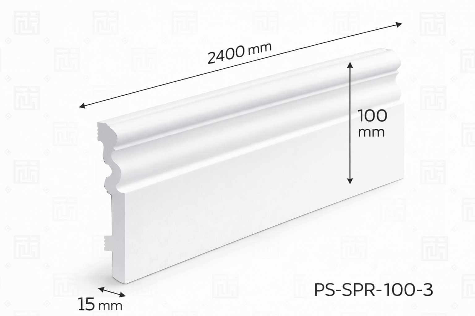 10 cm dekoratif polimer süpürgelik 2400x100x15 mm dekoratif süpürgelik modeli